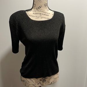Sparkly black short sleeved shirt